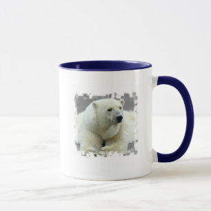 Taza de café de cerámica del oso polar