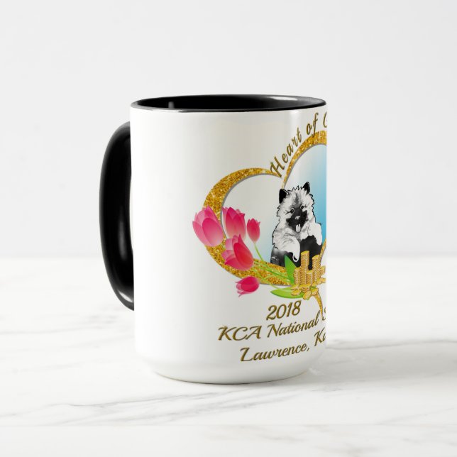 Taza de café de cerámica nacional de dos tonos de (Anverso izquierdo)
