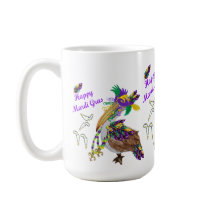 Taza de café de cerámica para fiesta de Mardi Gras