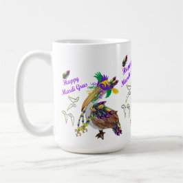 Taza de café de cerámica para fiesta de Mardi Gras