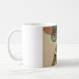 Taza de café de cerámica surrealista cubista abstr
