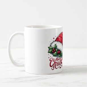 Taza de café de cerámica vintage sombrero de Santa