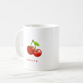 taza de café de cereza