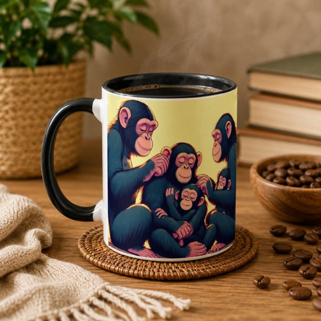Taza de café de chimpancé (Chimpanzee Coffee Mug)