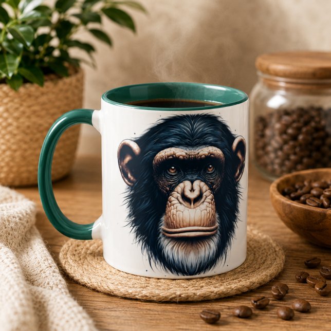 Taza de café de chimpancé (Chimpanzee Coffee Mug)