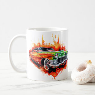 Taza de café de coche vintage