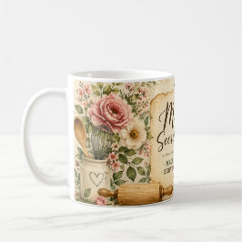 Taza de café de cocina con receta secreta de mamá