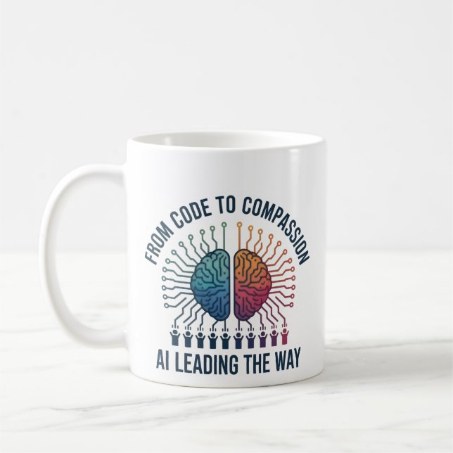 Taza De Café De código a compasión - IA liderando el camino (Izquierda)