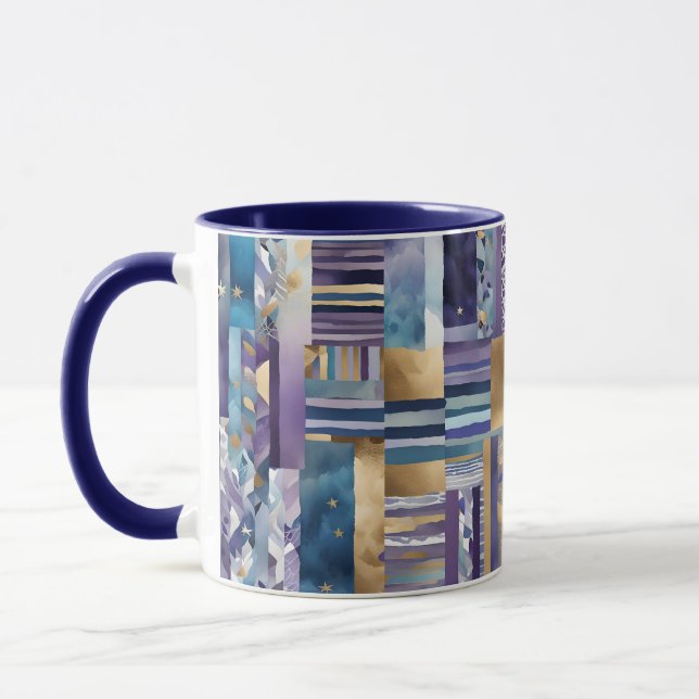 taza de café de colcha de patchwork (Izquierda)