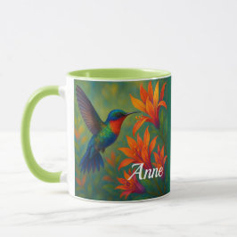 Taza de café de colibrí