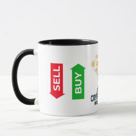 Taza de café de comercio de compraventa de Bitcoin