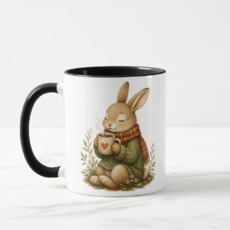 Taza de café de conejo acogedor | Bosque caprichos