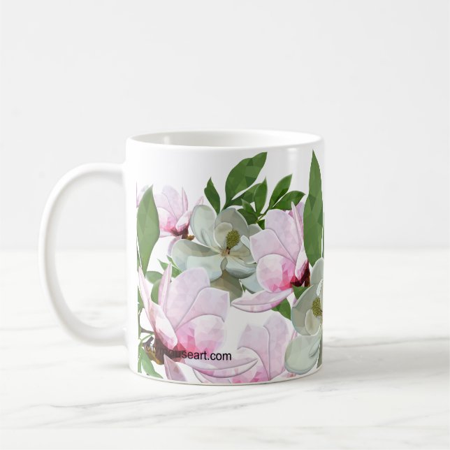 Taza de café de cornejo de baja poli (Izquierda)