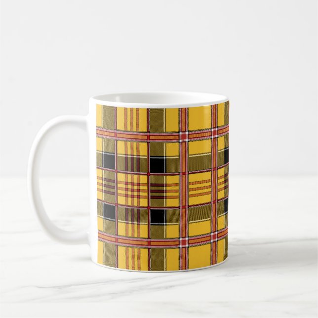 taza de café de cuadros amarillos (Izquierda)