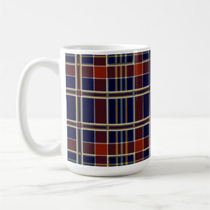 taza de café de cuadros escoceses