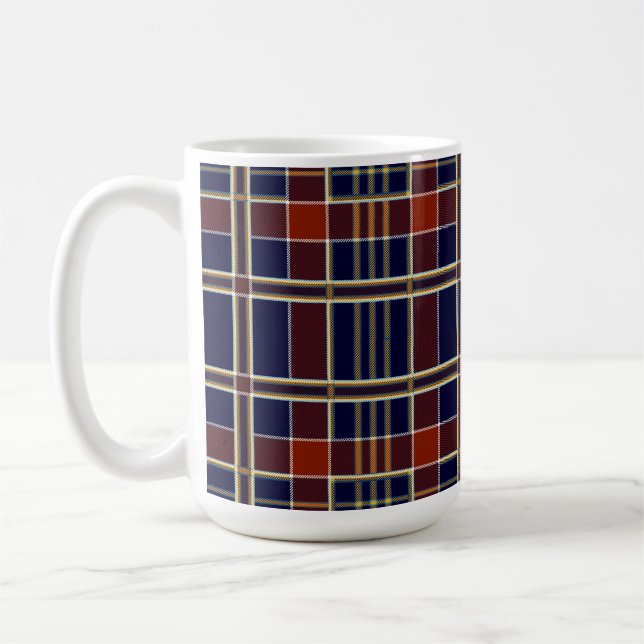 taza de café de cuadros escoceses (Izquierda)
