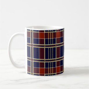 taza de café de cuadros escoceses