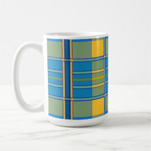 taza de café de cuadros escoceses tartán