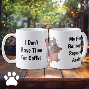 Taza De Café De Dibujos Animados De Bulldog Francé