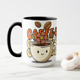 Taza de café de dibujos animados lindos