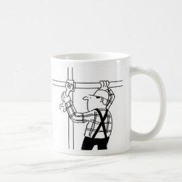 Taza de café de dibujos animados para montador de