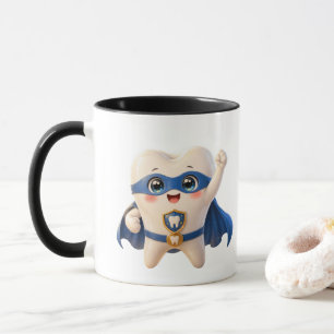 Taza De Café De Diente De Superhéroe Lindo Regalo