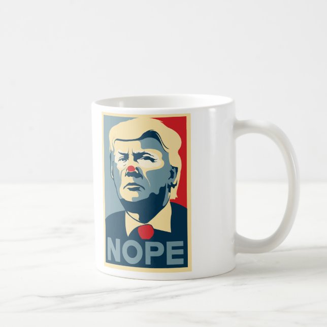 Taza de café de Donald Trump "NOPE" (Derecha)