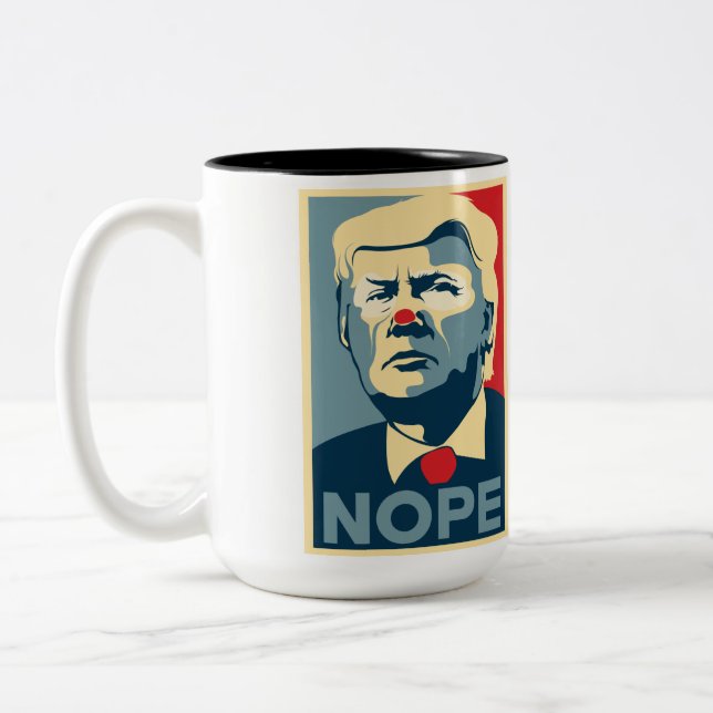 Taza de café de Donald Trump "NOPE" (Izquierda)