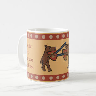 Taza de café de Dos Lobos Medievales