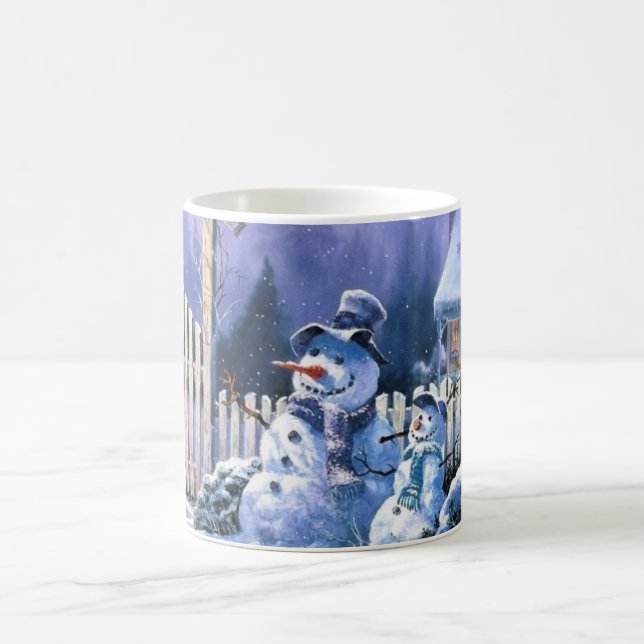Taza de café de dos muñecos de nieve (Centro)