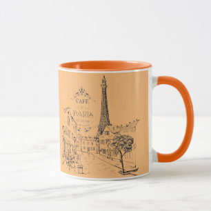 Taza de café de dos tonos Cafe Paris