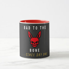 Taza de café de dos tonos con calavera de perro Ed