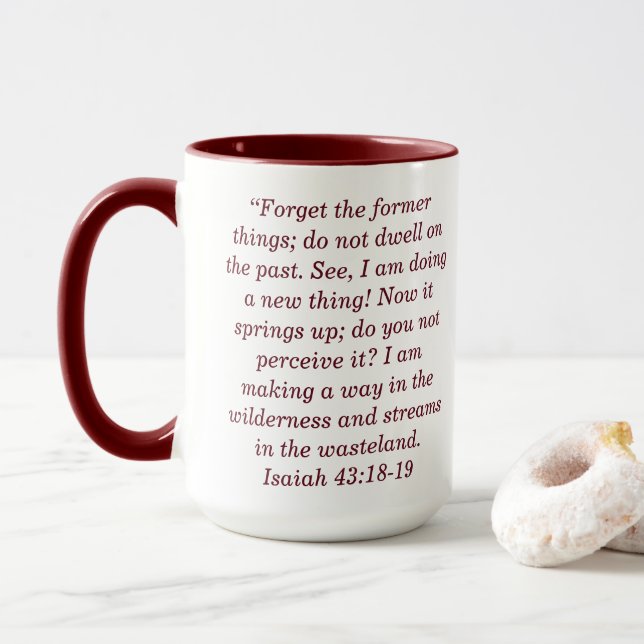 Taza de café de dos tonos con escritura personaliz (Con donut)