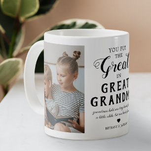 Taza de café de dos tonos con foto de familia de l