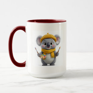 Taza de café de dos tonos de artista de koala lind