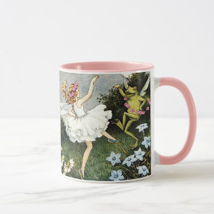 Taza de café de dos tonos de hada bailarina mágica