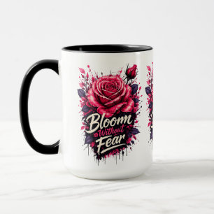 Taza de café de dos tonos de rosa 'Florece sin mie