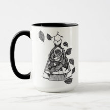 Taza de café de dos tonos de rosa surrealista