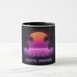 Taza de café de dos tonos Digital Dreamer