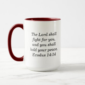 Taza de café de dos tonos granate con Escritura Éx