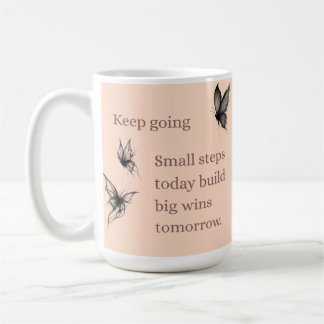 Taza de café de dos tonos mariposa