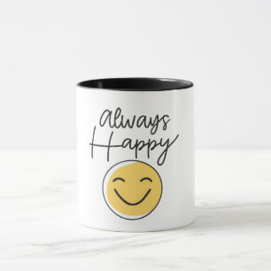 Taza de café de dos tonos "Siempre Feliz" - Vibra 