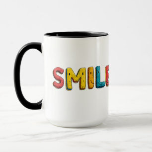 Taza de café de dos tonos "SMILE" colorida
