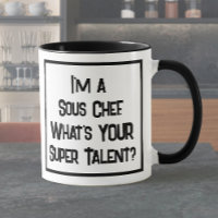 Taza de café de dos tonos Super Talento Sous Chef