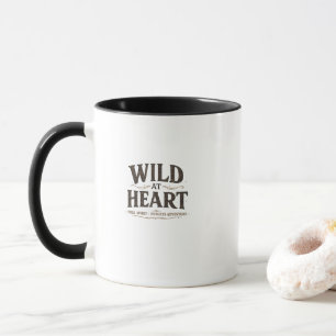 Taza de café de dos tonos Wild At Heart negra