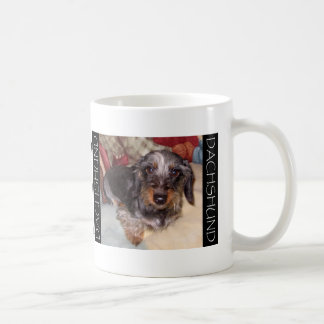 Taza de café de Doxie del pelo del alambre