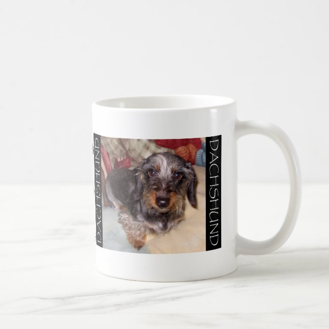 Taza de café de Doxie del pelo del alambre (Derecha)
