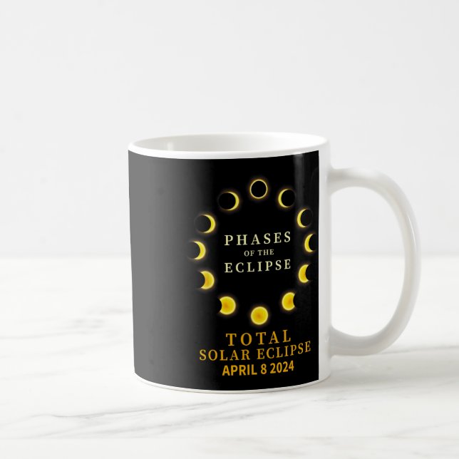 Taza De Café De Eclipse Solar Total Abril 8 (Derecha)