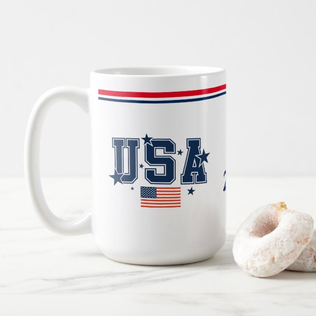 Taza de café de EE. UU. (Con donut)