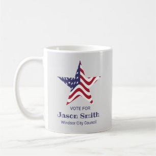 Taza De Café De Elección De Estrella Patriótica Ba